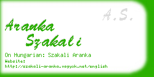 aranka szakali business card